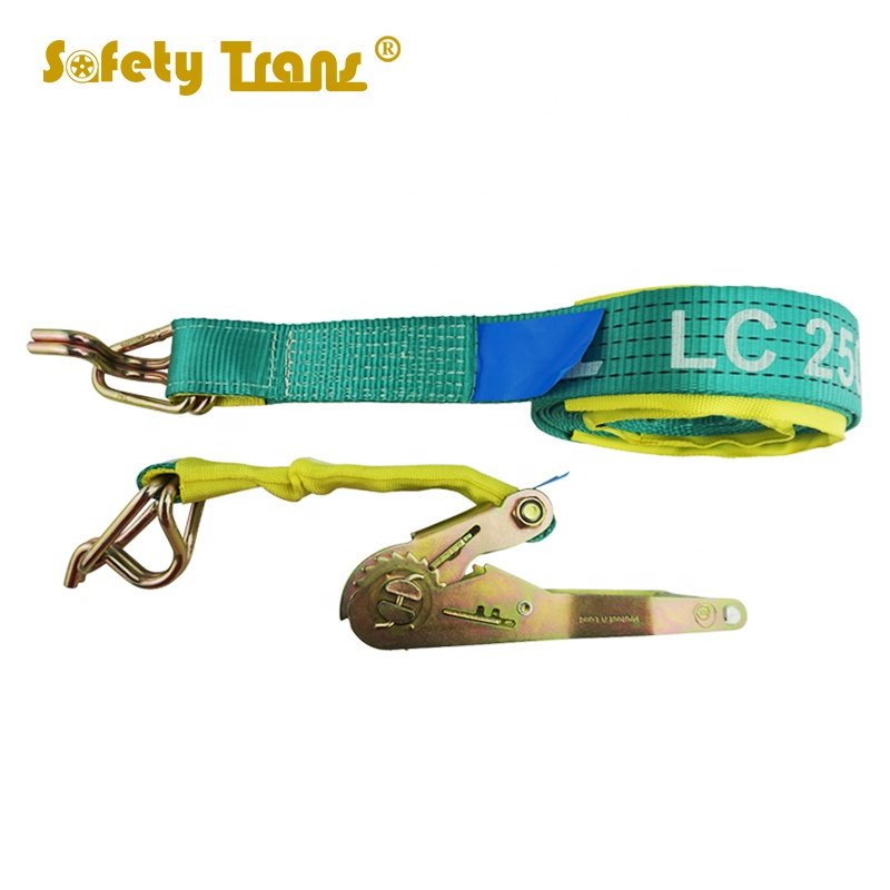 AU-Standard 50mm 5T Ratchet Lashing Strap Tie Down Swan Hook With Protective