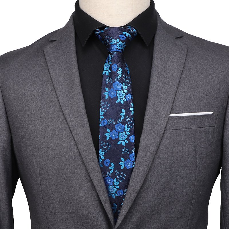 7cm Fashion Printing Business Neckties Retro Flower Pattern Mens Polyester Neck Ties