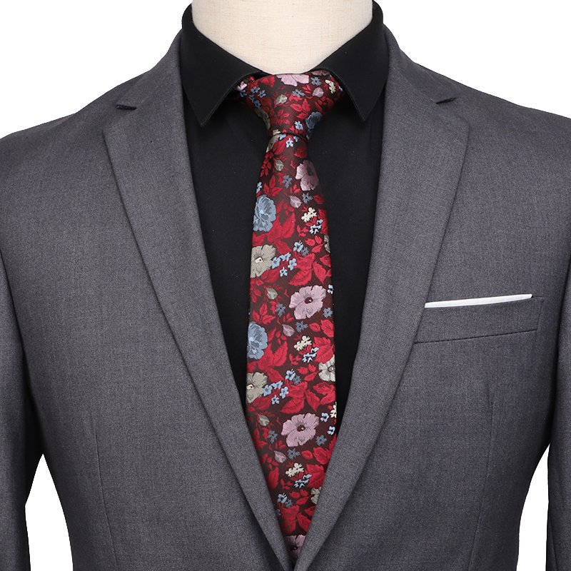 7cm Fashion Printing Business Neckties Retro Flower Pattern Mens Polyester Neck Ties