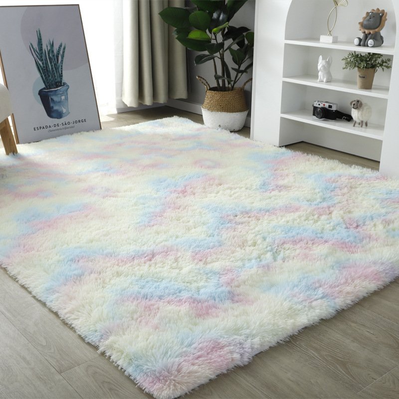 Exclusive household tie-dye tufted carpet Bedroom plush rugs carpet modern minimalist rug floor mat modern Nordic