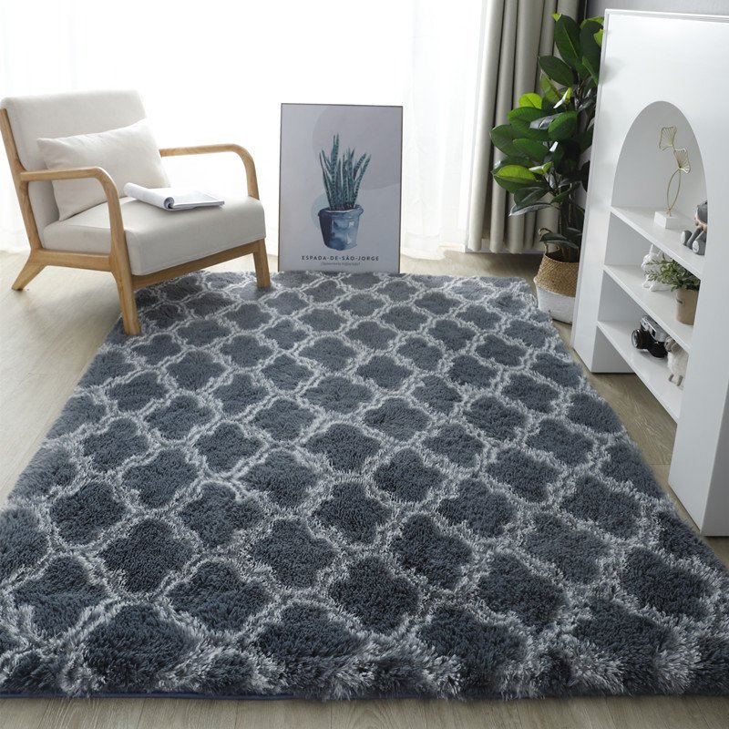 Exclusive household tie-dye tufted carpet Bedroom plush rugs carpet modern minimalist rug floor mat modern Nordic