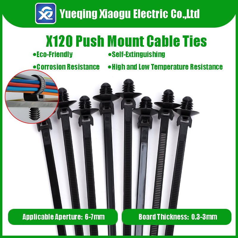 4.6*220mm Secure Connections: Push Mount Nylon Cable Zip Tie with Innovative Fir Tree Locking
