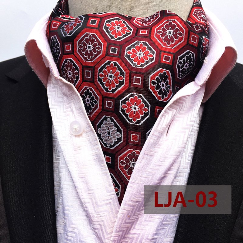 Wholesale Luxury Silk Printing Men Scarf Polka Dot Scarves Suit England Jacquard Man Business Scarf Men Neck Tie