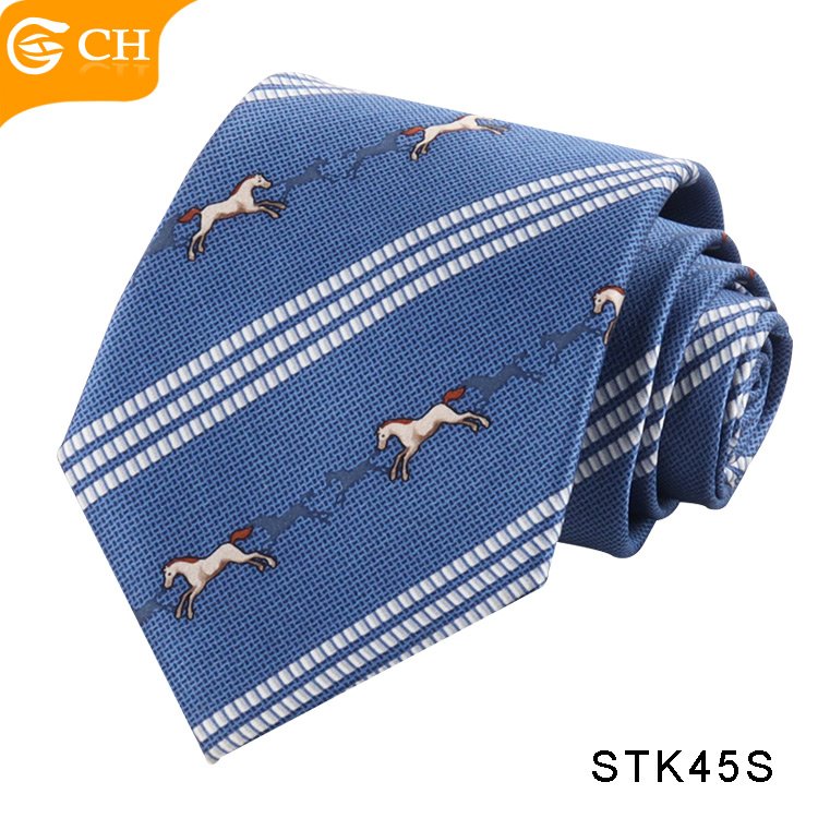 High Quality Wholesale 100% Silk Necktie Navy Blue Red Plaid Striped Necktie Silk Printed Neck Ties Men