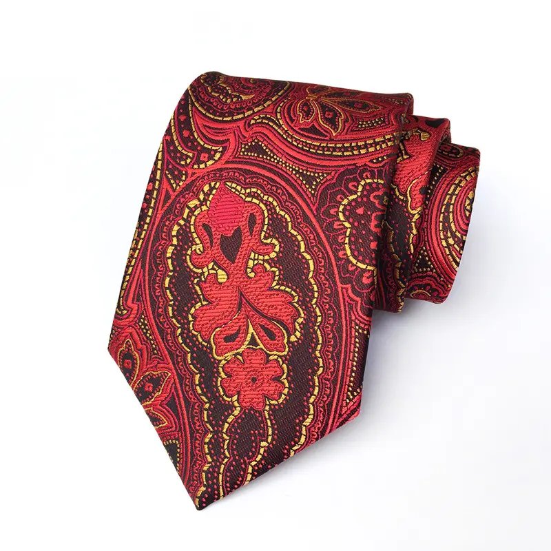 2023 High Quality Fashion Trendy Velvet Customized Embroidered Polyester Silk Suit Accessories Label Tie For Men