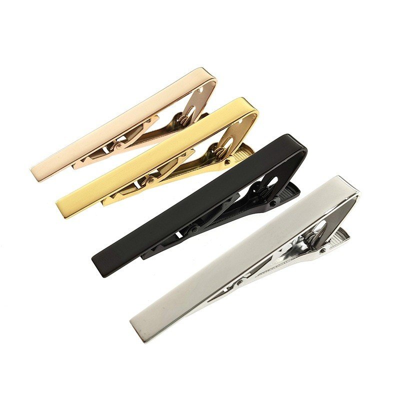 Custom Logo Luxury Metal Tie Collar Bar Set for Men Bow Accessory with Money Clip Gift Box Decor for Weddings copper business
