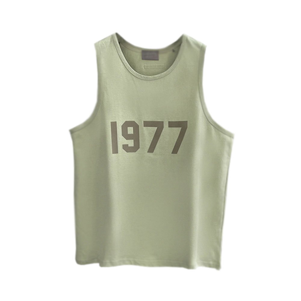 Men's Summer Sleeveless Breathable Shirt Vest Flocking Logo Loose Sport Vest Tops Unisex Workout Training Singlet