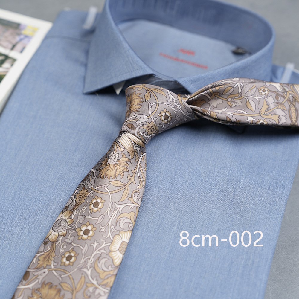 Men Suits Accessory Wedding Necktie Polyester Fabric Hand Made 8cm Wide Fashion Casual Retro Print Ties