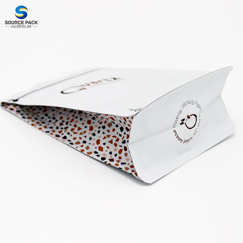 Eco Friendly Pouch Zipper Custom Printed Bag food grade Packing Biodegradable Kraft Packaging Coffee Bags with Valve