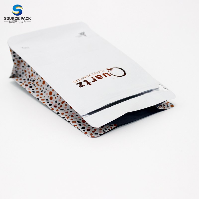Eco Friendly Pouch Zipper Custom Printed Bag food grade Packing Biodegradable Kraft Packaging Coffee Bags with Valve