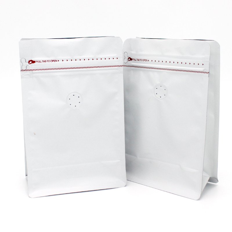 Eco Friendly Pouch Zipper Custom Printed Bag food grade Packing Biodegradable Kraft Packaging Coffee Bags with Valve