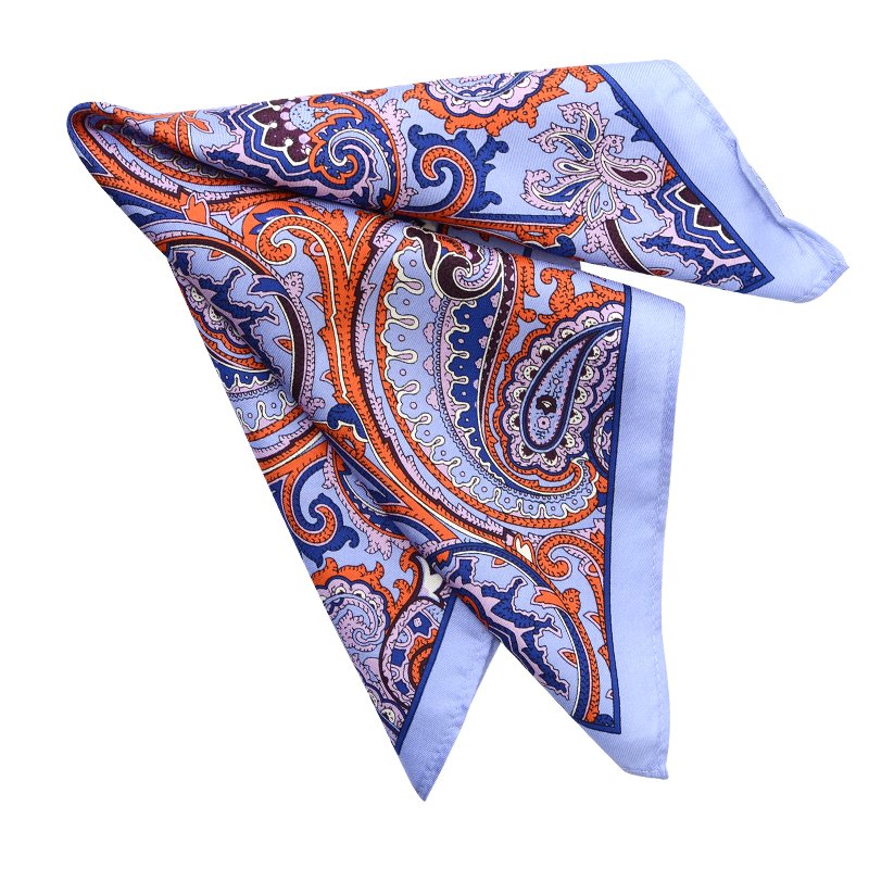 Hamocigia OEM Wholesale Mens Custom 100% Silk Printed Pocket Squares