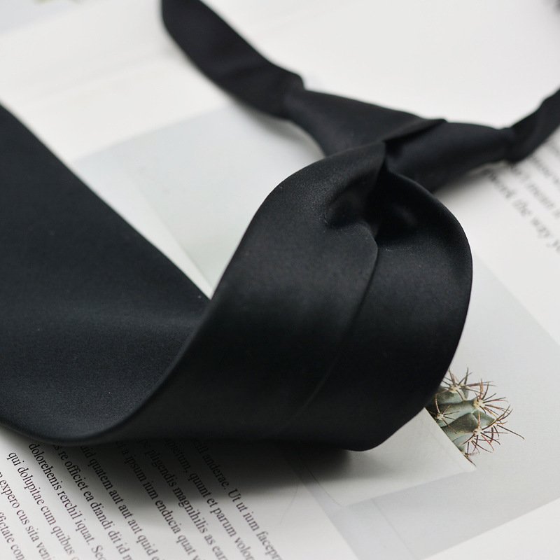 JK Tie female solid color boys lazy tie black navy red gray college uniform necktie