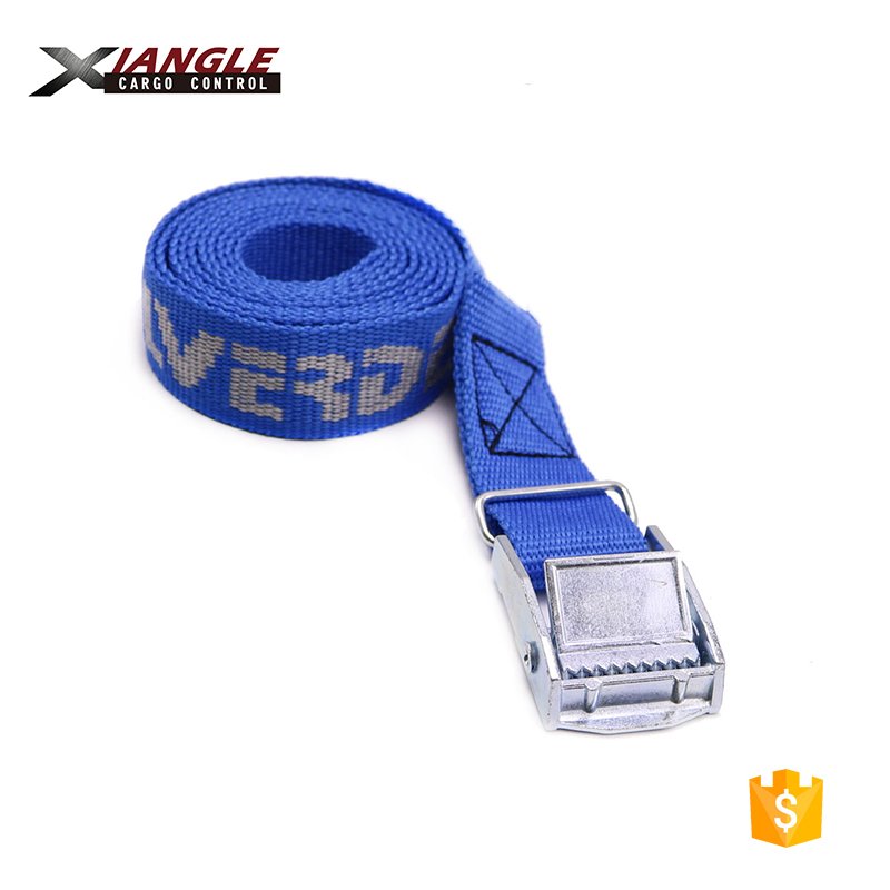 250kgs 25mm custom logo print tie down strap cargo lashing straps with cam buckle