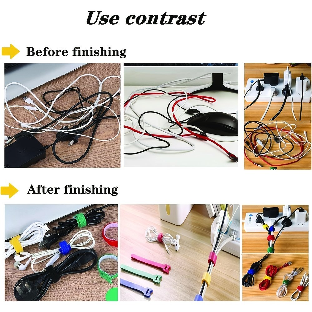 Hot Sale Reusable Adjustable Back To Back Hook And Loop nylon Cable Tie