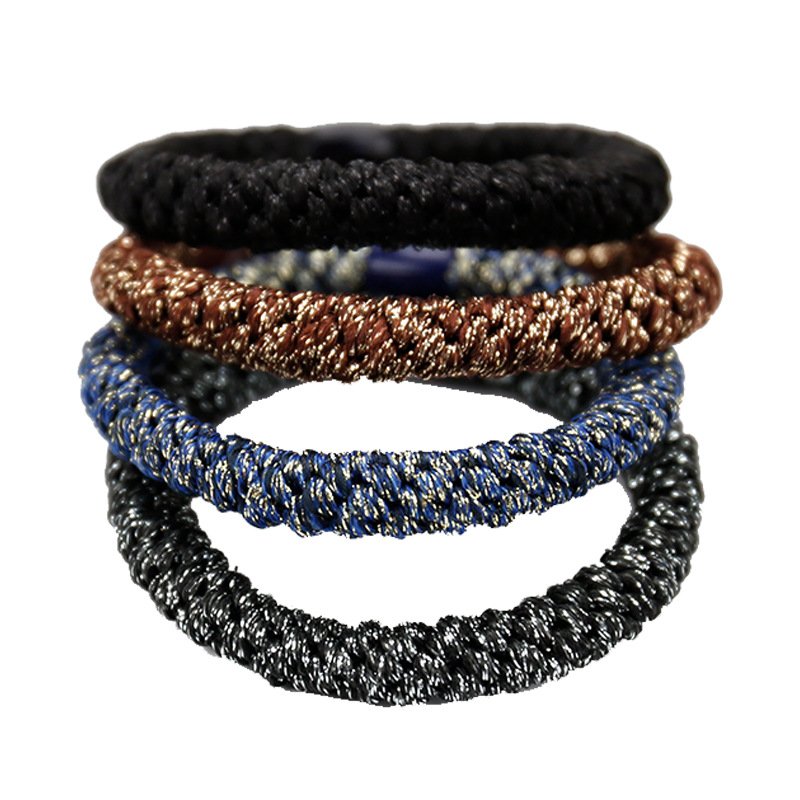 LRTOU Wholesale Custom European Hair Accessories Women Fashion Ponytail Holders Korean Design Beads Colorful Elastic Hair Ties