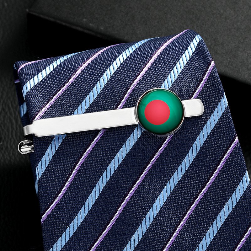 80 Models Bangladesh Country Flag Map Tie Clip Lapel Pin Ring Brooch Cuff Link Necklace Bracelet Earrings Key Chain Jewelry Set