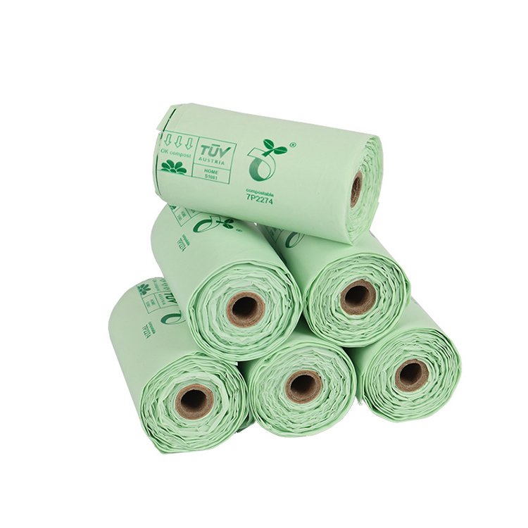 Amaz Color Box Blackoggy Poop Bags with Tie Handles on a Roll Cornstarch Dog Waste Bag Trade Assurance Light Green 10 Bags