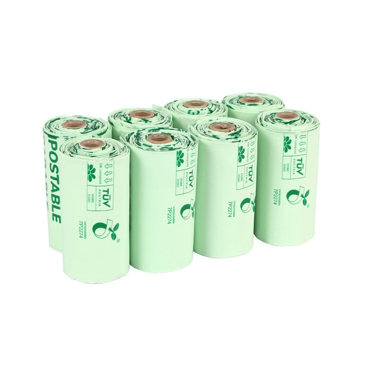 Amaz Color Box Blackoggy Poop Bags with Tie Handles on a Roll Cornstarch Dog Waste Bag Trade Assurance Light Green 10 Bags