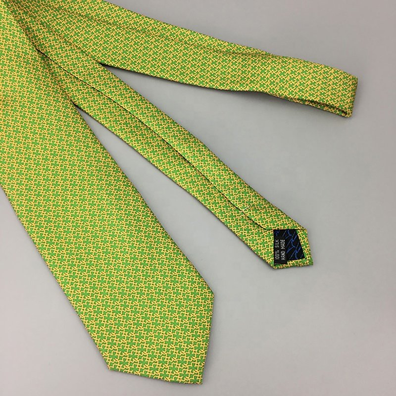 Create Your Own New Design Clover Cruise Mens Favourable Wholesale Handmade Custom Tie 100% Silk Twill Fabric Print Logo Necktie