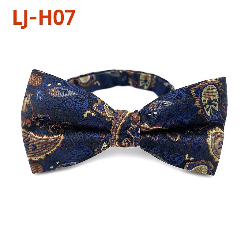 Custom Tuxedo Wedding Suit Paisley Bowtie Black Pre Tied Designer Tie Bow Ties For Men