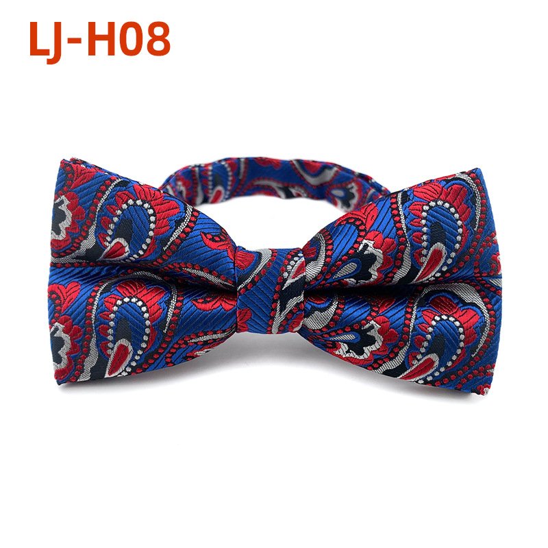 Custom Tuxedo Wedding Suit Paisley Bowtie Black Pre Tied Designer Tie Bow Ties For Men
