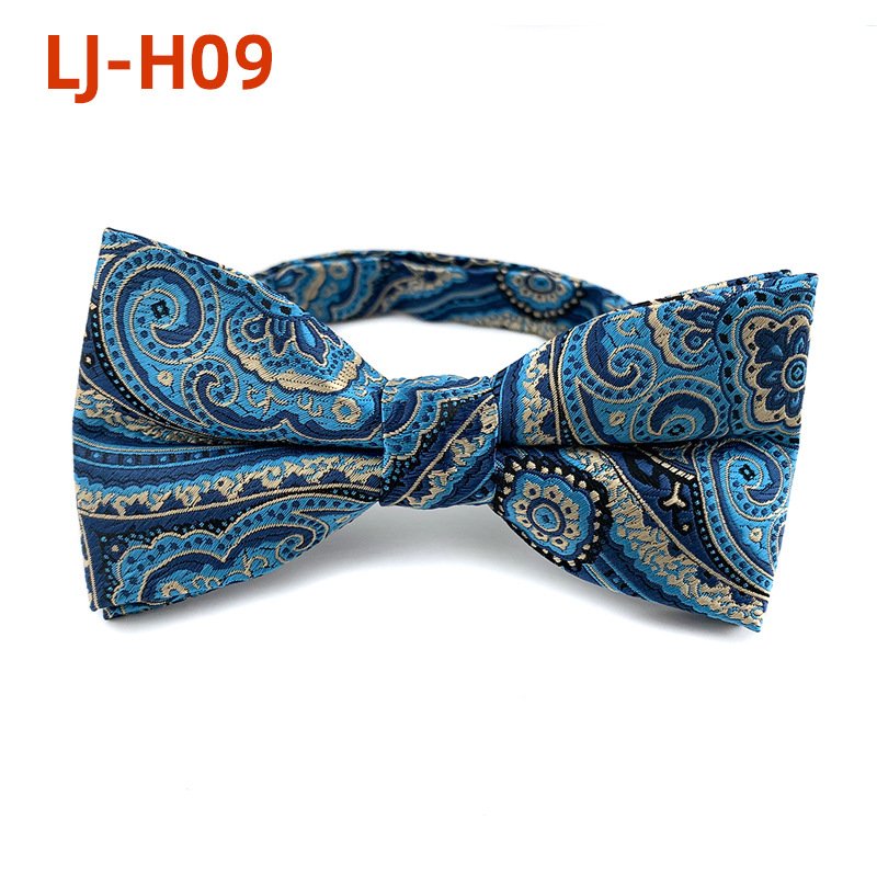 Custom Tuxedo Wedding Suit Paisley Bowtie Black Pre Tied Designer Tie Bow Ties For Men