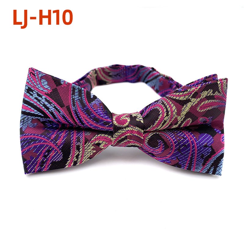 Custom Tuxedo Wedding Suit Paisley Bowtie Black Pre Tied Designer Tie Bow Ties For Men