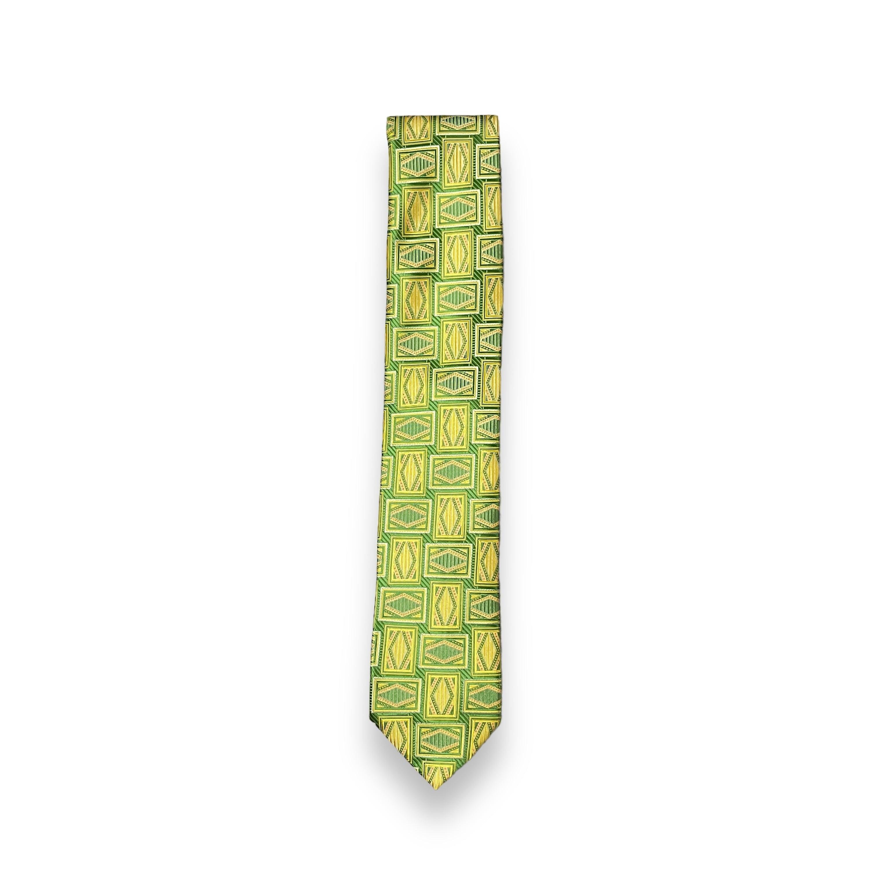 Yellow Green Classic Tie Men's Silk and Wool Fashion Necktie Woven Bow Tie in Gift Box Packaging