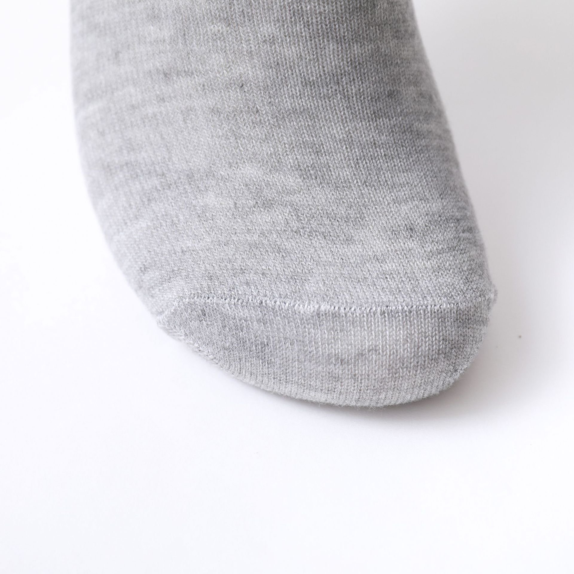 Cotton polyester breathable black white grey plain men women crew socks