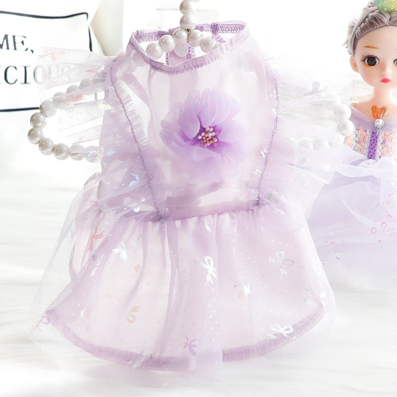 Ropa De Perro Verano New Style Lovely Princess Pet Dress Spring And Summer Dog Clothes Pet Supplies Pet Clothing