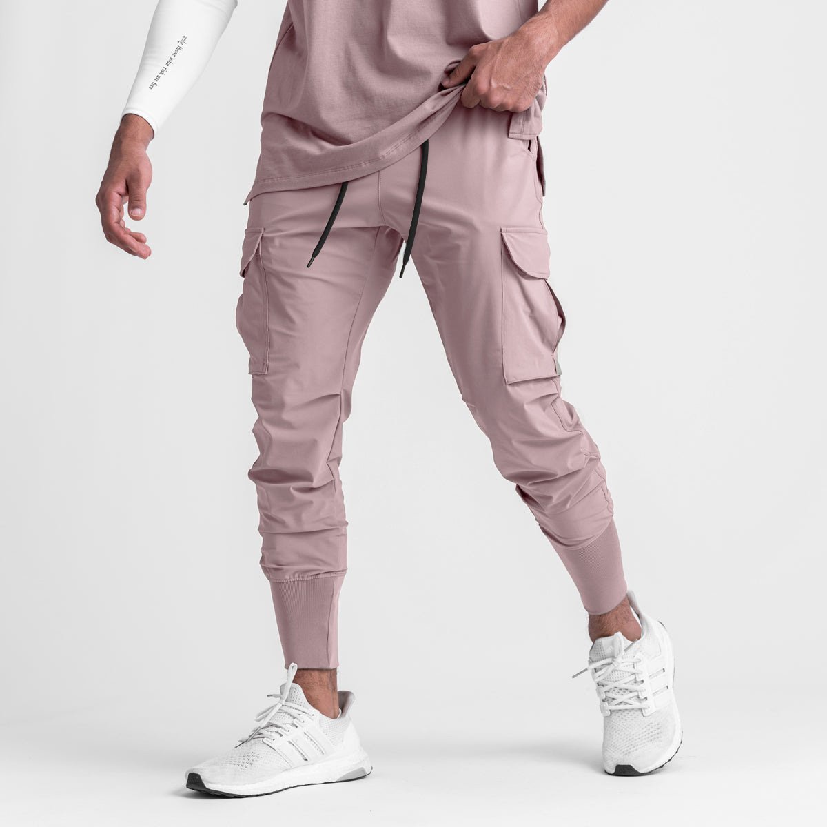 Wholesale Europe Men Long Pants Street Men's Sports Jogger Multi Pocket Trousers Elastic Waist Ankle-tied Pencil Casual Pants