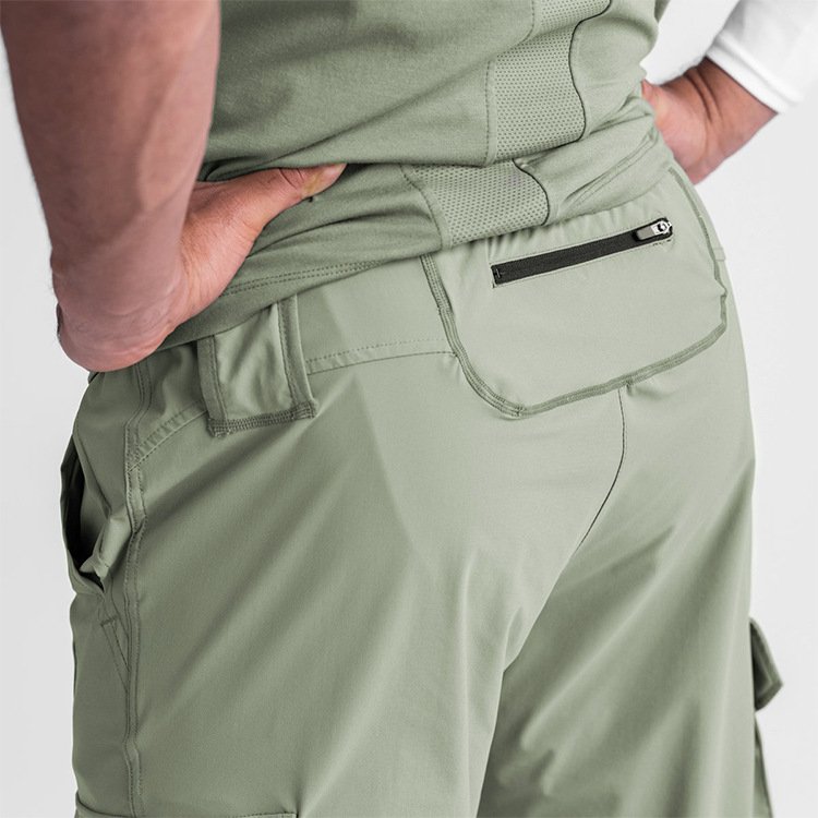 Wholesale Europe Men Long Pants Street Men's Sports Jogger Multi Pocket Trousers Elastic Waist Ankle-tied Pencil Casual Pants