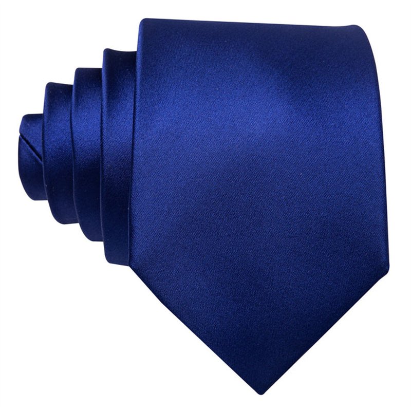 Business Fashion Luxury Navy Blue Solid Plain Jacquard Woven Silk Men's Tie Handkerchief Cufflinks Gift Set For Men
