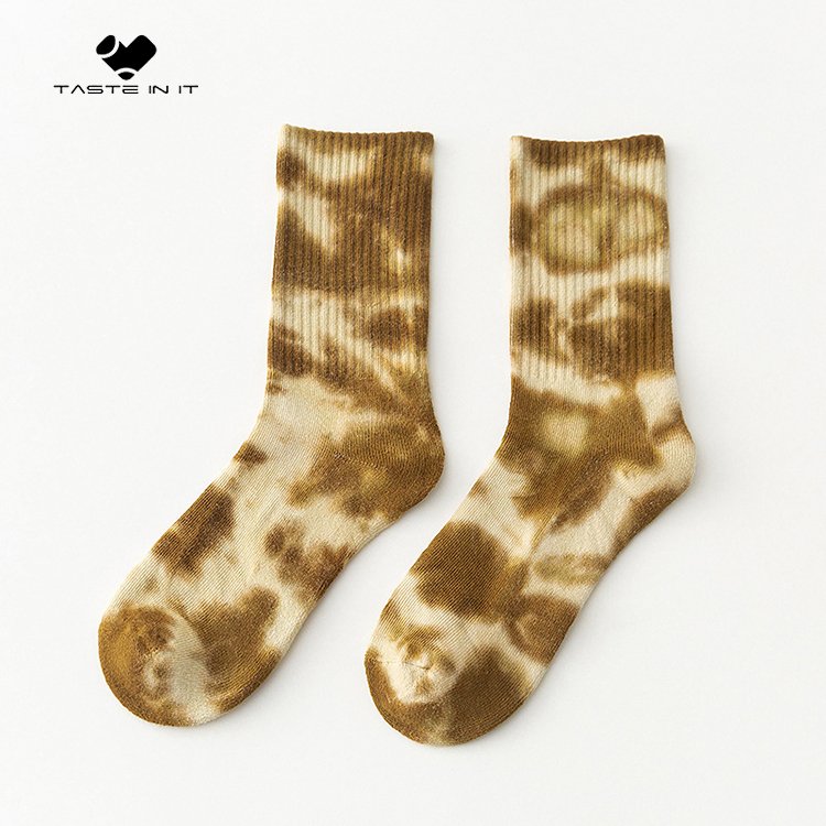 Fashion Sports High Tube Skateboard Sock Unisex Colorful Tie-dyed Custom Tie Dye Socks