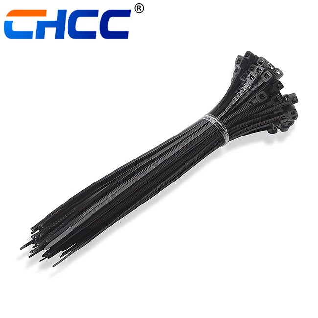 4.8*550mm Plastic Zip Tie Tie Wrap Selflocking Nylon 66 Cable Ties China Approved CE ROHS REACH UV Resist Black Color Yellow Bag