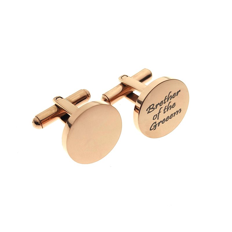 Custom Stainless steel Simple Custom cufflinks engraved logo blank a luxurious Father's Day gift for men cufflinks meeting