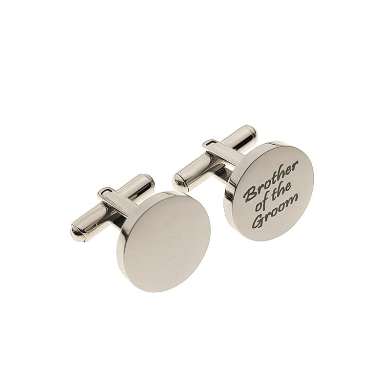Custom Stainless steel Simple Custom cufflinks engraved logo blank a luxurious Father's Day gift for men cufflinks meeting
