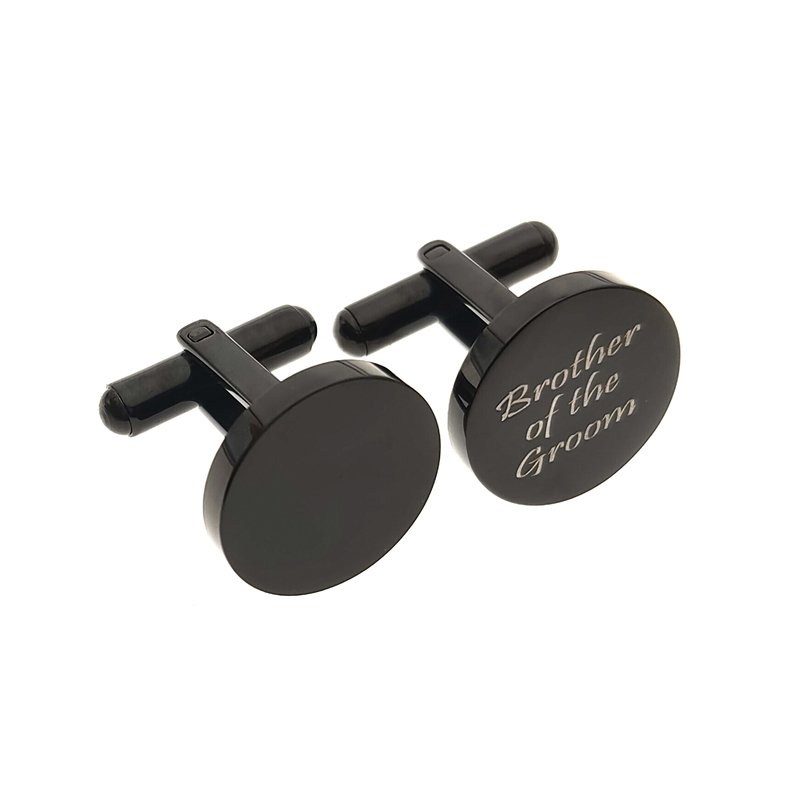 Custom Stainless steel Simple Custom cufflinks engraved logo blank a luxurious Father's Day gift for men cufflinks meeting