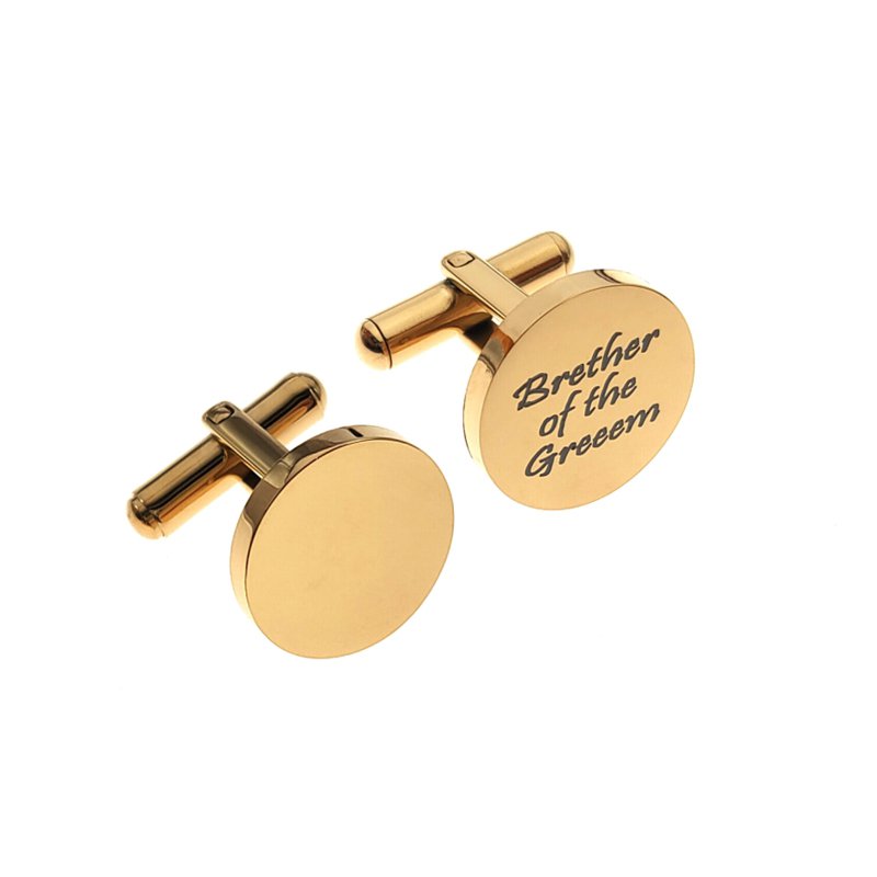 Custom Stainless steel Simple Custom cufflinks engraved logo blank a luxurious Father's Day gift for men cufflinks meeting