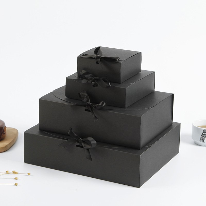 Factory Custom LOGO Luxury Small Packaging Paper Gift Box Wedding Dress Foldable Gift Box with Ribbon Closure