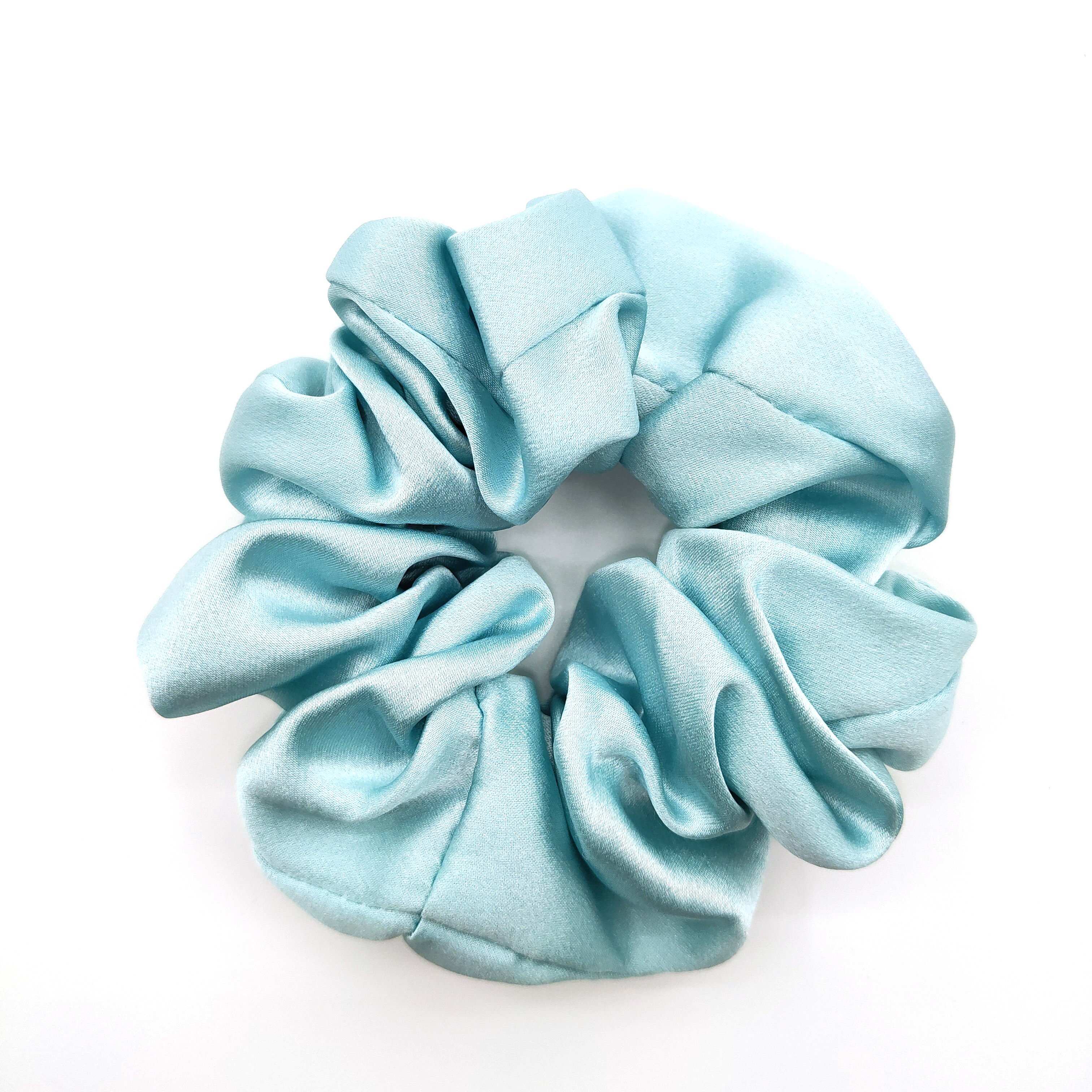 Summer New Cream Satin Hair Scrunchies High Quality Pure Silk Ties in stock