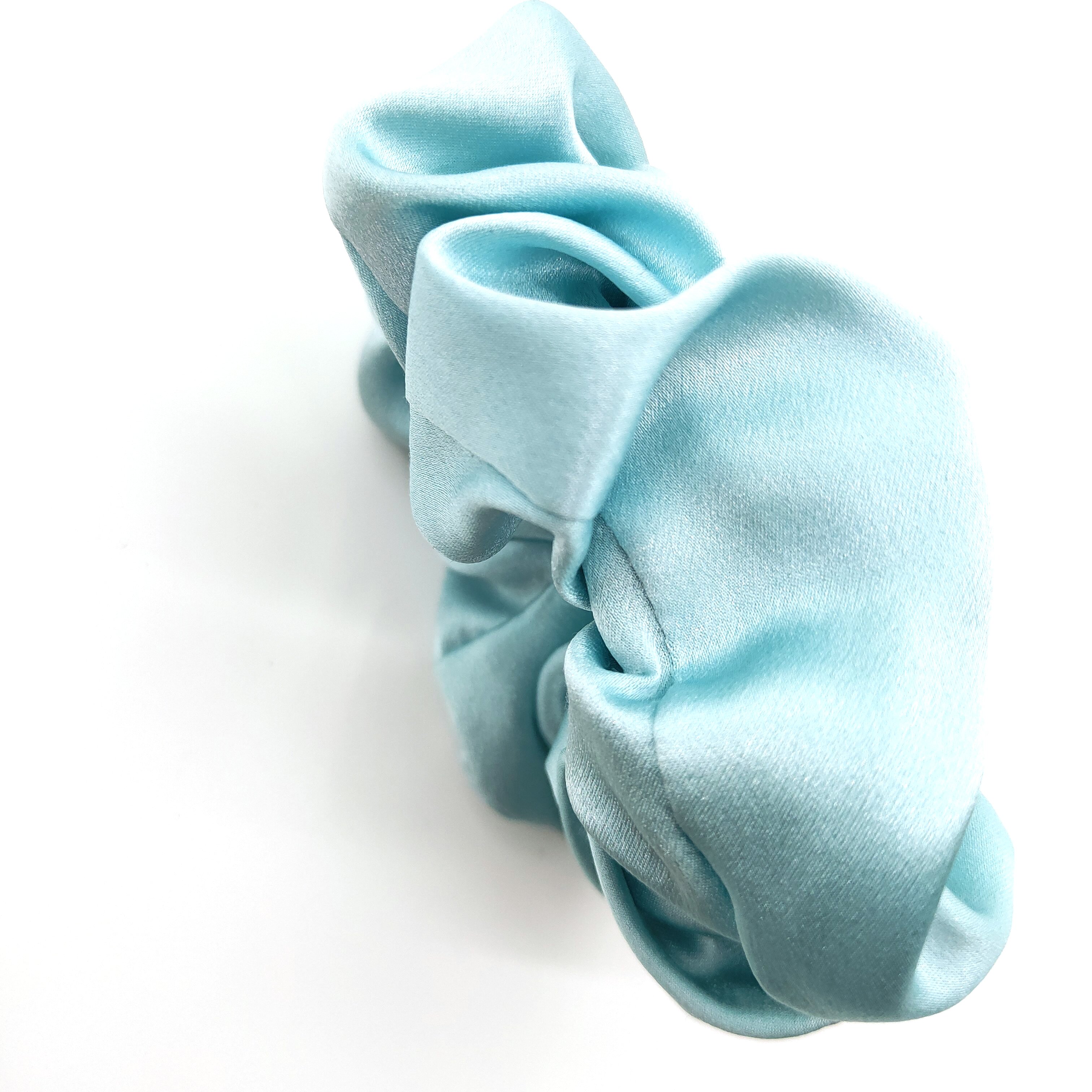 Summer New Cream Satin Hair Scrunchies High Quality Pure Silk Ties in stock