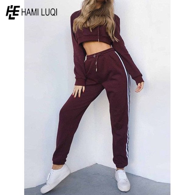 wholesale custom Women's Two Piece Tracksuit Pullover Sweatshirt Jogger Pants Sweatsuit Workout Set Jogging Suits Women's Sets