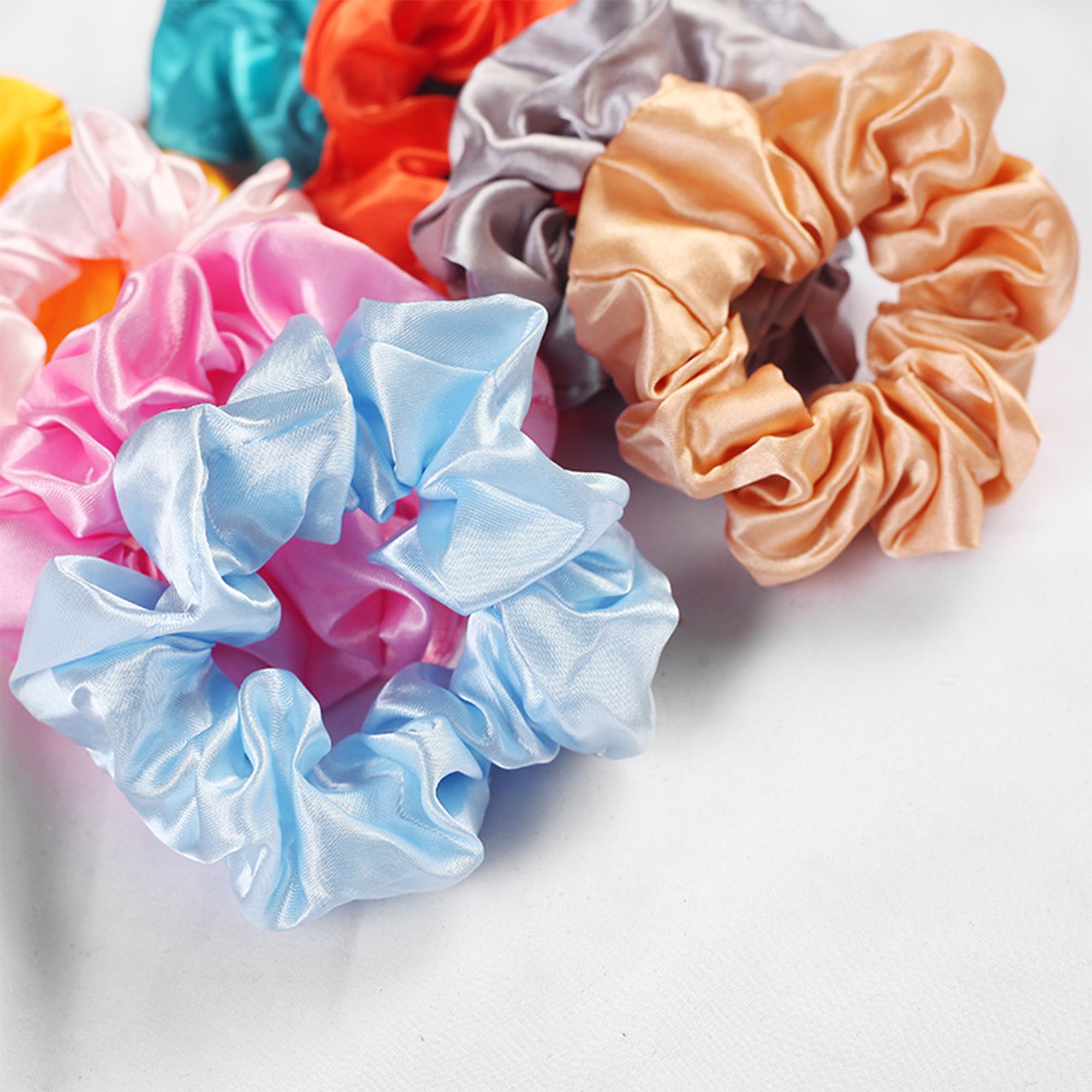 Wholesale 2023 Elastic Hair Bands Satin Silk Scrunchies