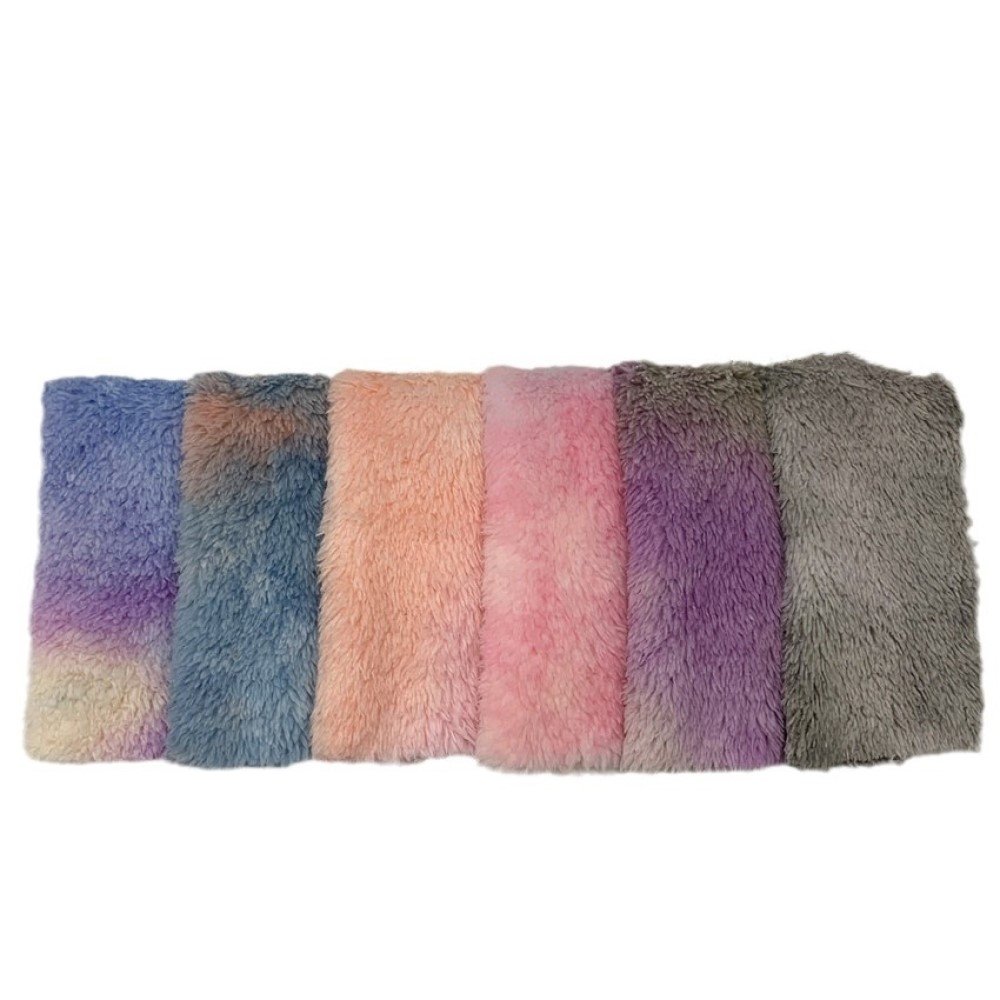 Factory Direct Sales 160x90cm Tie Dye Arctic Wool Fabric Quality Excellent Soft Sewing Fabric DIY Handmade Faux Fur Fabric