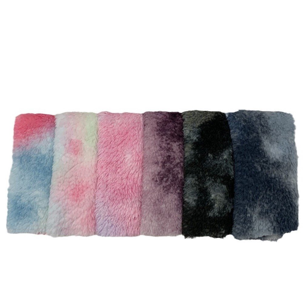 Factory Direct Sales 160x90cm Tie Dye Arctic Wool Fabric Quality Excellent Soft Sewing Fabric DIY Handmade Faux Fur Fabric