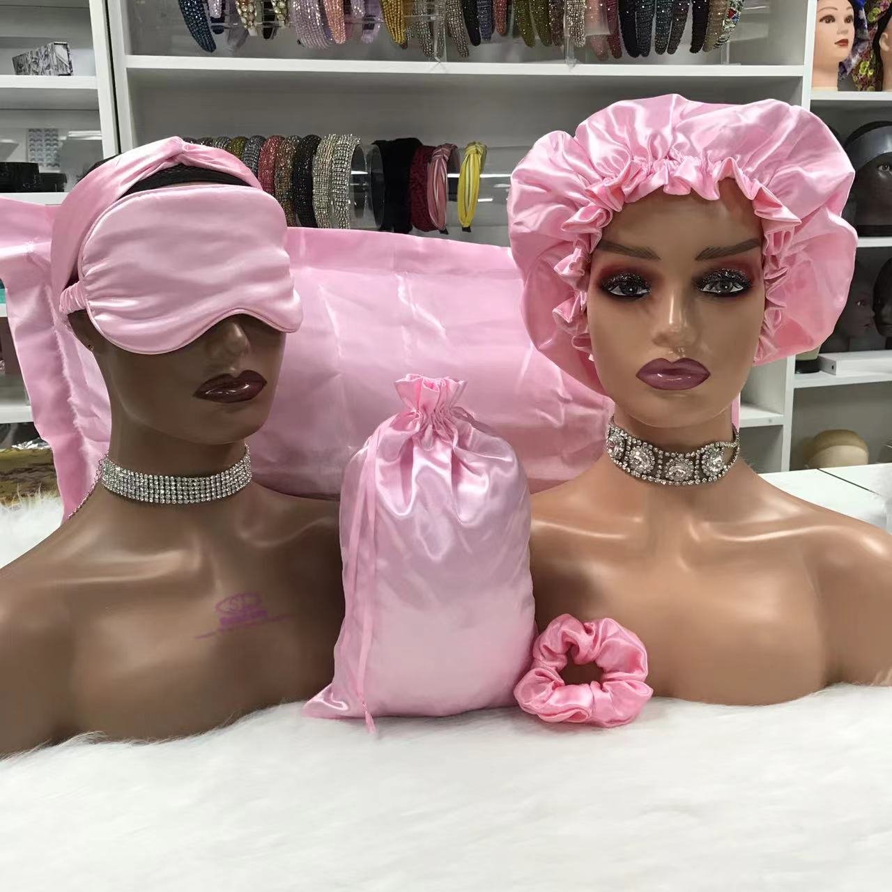 Custom logo pure silk pillowcase scrunchies hair tie luxury 100% mulberry silk sleep eye mask and pillow case set