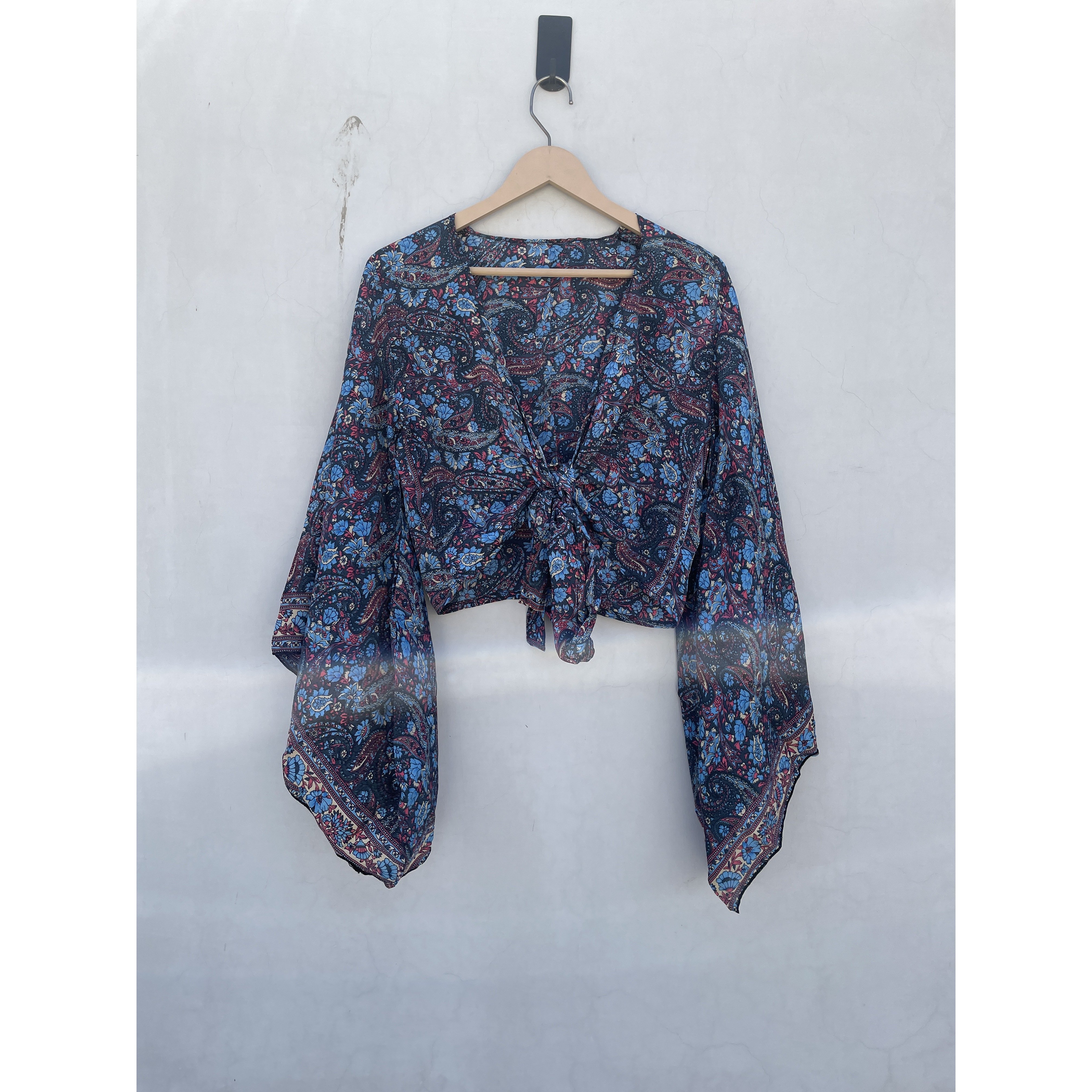 Top Deal 2024 Tie Top with Floral Pattern Silk Material Made Colorful Designed Tie Top For Sale By Indian Exporters