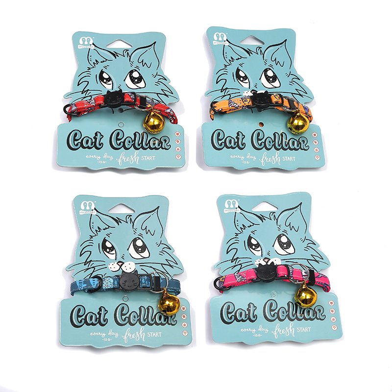 MIDEPET Wholesale Pet Accessories Breakaway Cat Tracking Bell Manufacture Adjustable Luxury Reflective Cat Collar Cute Small XS